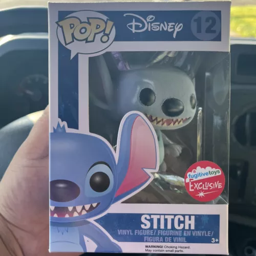 Funko Pop! Vinyl: Disney - Stitch - (Flocked) - Fugitive Toys (Exclusive) #12