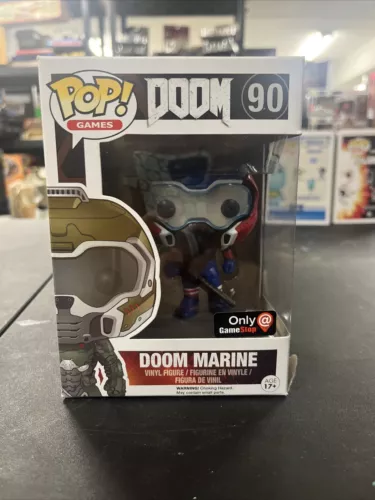 Funko Pop! Vinyl: Doom - Space Marine - GameStop (Exclusive) #90 *hole in box*
