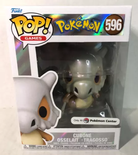 Funko Pop Vinyl Figure Cubone #596 Pokemon Center Exclusive Pearlescent