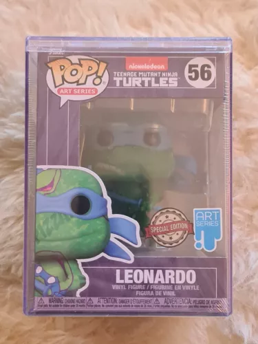 Funko Pop! Vinyl Figure TMNT Leonardo #56 ART SERIES In Hardstack Case
