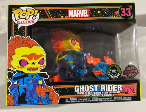 Funko Pop! Vinyl Ghost Rider Blacklight Rides 33 Popcultcha