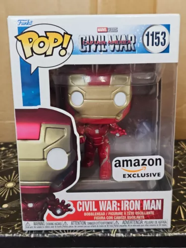 Funko Pop Vinyl - Marvel #1153 Civil War - Iron Man - New - Amazon Exclusive