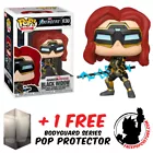FUNKO POP VINYL MARVEL AVENGERS VIDEO GAME 2020 BLACK WIDOW #630 + POP PROTECTOR
