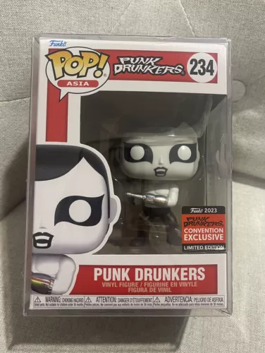 Funko Pop! Vinyl PUNK DRUNKERS Black White 234 Convention Exclusive + Protector