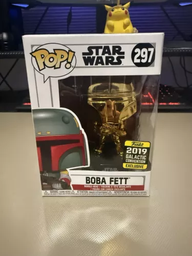 Funko Pop! Vinyl: Star Wars - Boba Fett (Gold/Chrome) - Box Lunch  #297