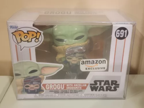 Funko Pop! Vinyl: Star Wars - Grogu with Anzellan Droidsmith 691 W/ Protector!