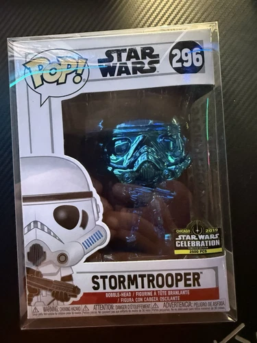 Funko Pop! Vinyl: Star Wars - Stormtrooper (Blue/Chrome) 296 -  Celebration