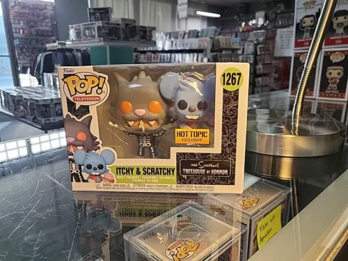 Funko Pop! Vinyl: The Simpsons Itchy & Scratchy Exclusive #1267 W/ Protector