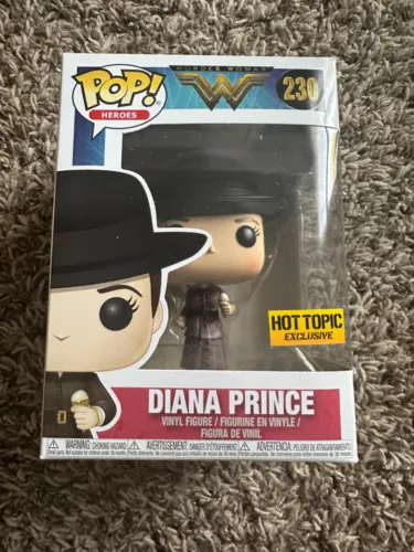 Funko Pop Vinyl Wonder Woman Diana Prince W/ Ice Cream Box #230 Hot Topic Exclus