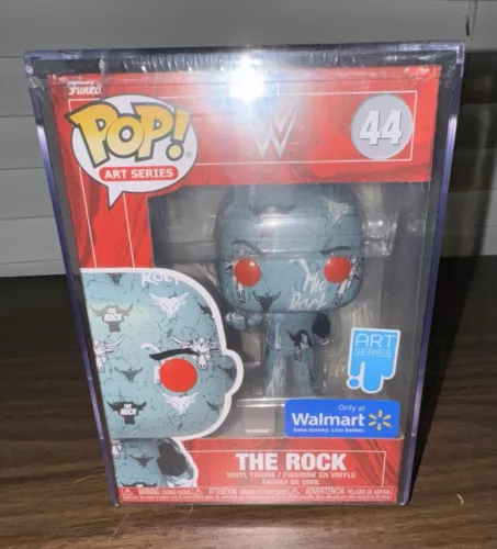 Funko Pop! WWE: THE ROCK #44 - Art Series Walmart Exclusive HARD CASE SEALED