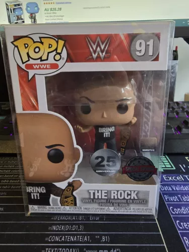 Funko Pop! WWE - The Rock with Championship Belt #91 - In Pop Protector
