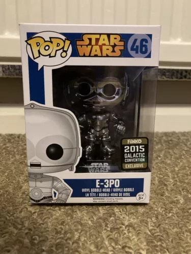 Funko Star Wars E-3PO 2015 Galactic Convention Exclusive Pop Vinyl 46 Chrome