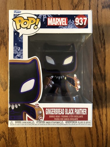 💥Funko Pop! Vinyl: Marvel - Gingerbread Black Panther #937.... See Photos.