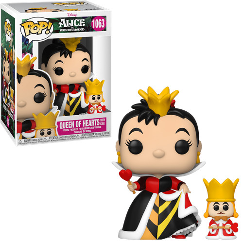 Funko Pop Disney Alice in Wonderland 70th Queen of Hearts with King #1063 NEW
