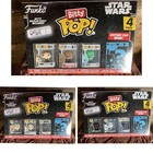 X3 Funko Bitty Pop Star Wars Darth Vader Stormtrooper Han Solo