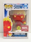 Funko Pop Fantastic Four 4 Human Torch Marvel Corps Exclusive Glow In Dark #572