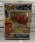 FUNKO POP FANTASTIC FOUR 4 HUMAN TORCH GLOWS MARVEL COLLECTOR CORPS # 572 NIP