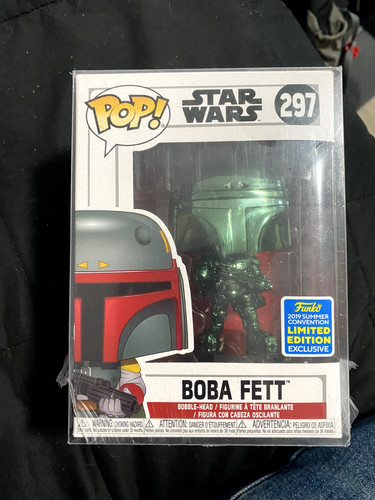 Funko Pop! Boba Fett - #297 Green Chrome 2019 Summer Convention MIB