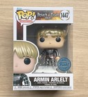 Funko Pop Attack On Titan Armin Arlelt Metallic #1447 + Free Protector