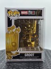 Funko Pop! Marvel - The First 10 Years - Groot (Gold Chrome) #378 W/Protector