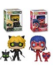 Miraculous Ladybug Funko Pops - Ladybug+Tikki #359 & Cat Noir+Plagg #360 in Box