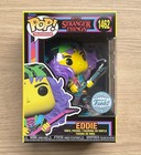 Funko Pop Stranger Things Eddie Black Light #1462 + Free Protector
