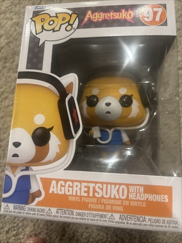 Funko Pop! Sanrio Aggretsuko Vinyl Figure #97 with Headphones and Case
