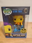 Funko Pop! Star Trek: Captain Kirk #18 Blacklight LE 1967 Pcs +Protector