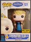 Funko Pop Coronation Elsa #121 Frozen Hot Topic Exclusive w/Protector