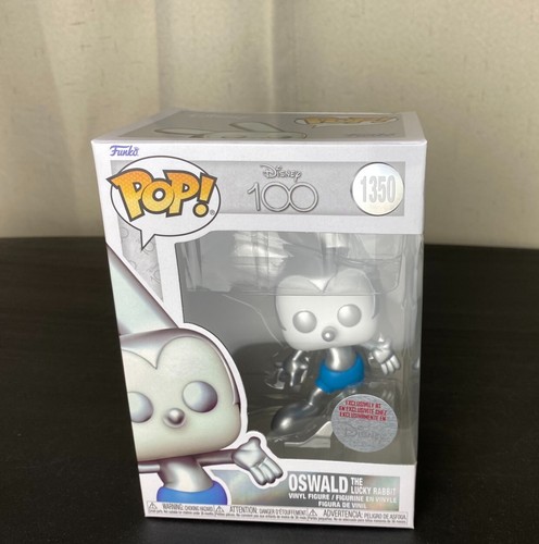 Funko Pop! Disney 100 Oswald The Lucky Rabbit (Platinum) #1350 Disney Ex