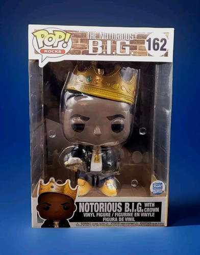 Funko Pop The Notorious B I G with Crown #162 New Funko Limited Edition huge 10"