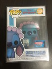 Funko pop vinyl stitch with hair rollers convention disney lilo & stitch #1124