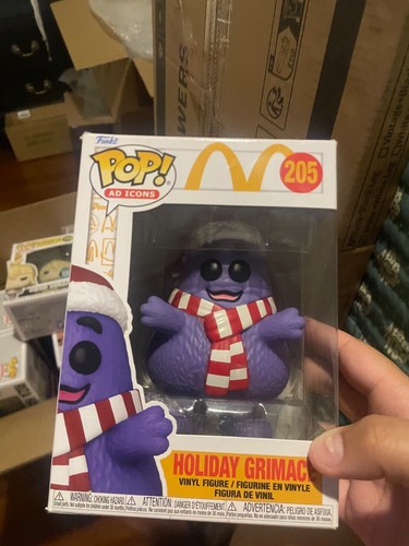 NEW in Box Funko Pop Vinyl Figure McDonald's Holiday Grimace #205 Ad Icons