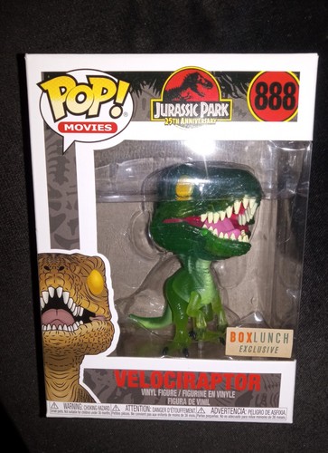 Funko Pop Jurassic Park Velociraptor 888 Boxlunch Exclusive w/ Protector!