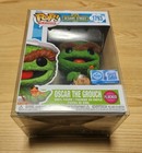 Funko w/ PROTECTOR Sesame Street Oscar Grouch 1793 FLOCKED Box Lunch Exclusive