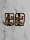 1959 Huckleberry Hound Dog Hanna Barbera Gold Tone Cufflinks Vtg Pop Culture