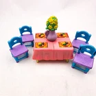 2003 Dora the Explorer Pop up Talking Doll House Furniture Table Chairs Flowers