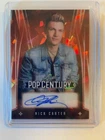 2025 LEAF POP CENTURY NICK CARTER BACKSTREET BOYS RED ICE CRYSTALS AUTO CARD 2/3