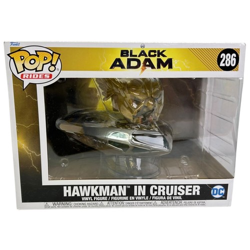 Funko Pop DC Black Adam Hawkman in Cruiser #286 Vinyl Figure Rides Deluxe
