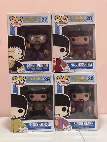 Beatles Yellow Submarine Funko Pops # 27,28,29, 30- John, Paul, George, Ringo
