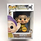Funko Pop - Dopey 340 CHASE *FREE PROTECTOR* Snow White And The Seven Dwarfs