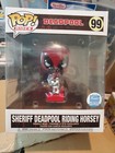 Pop! Rides : Deadpool #99 - Sheriff Deadpool Riding Horsey Free Shipped.
