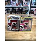 2 BITTY Harley Quinn 1" Funko Pops 4,000 PCS LE BLACKLIGHT SDCC #156 DC Batman