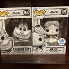 Funko Exclusive Pop Disney Alice in Wonderland &Cheshire Cat 1528 &1645 Sketched
