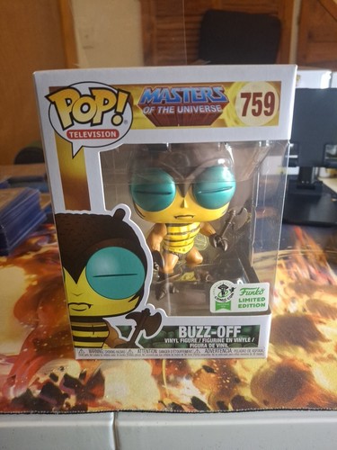 Funko Pop! Comics Masters of the Universe Buzz-Off #759 Vaulted ECCC w/Protector