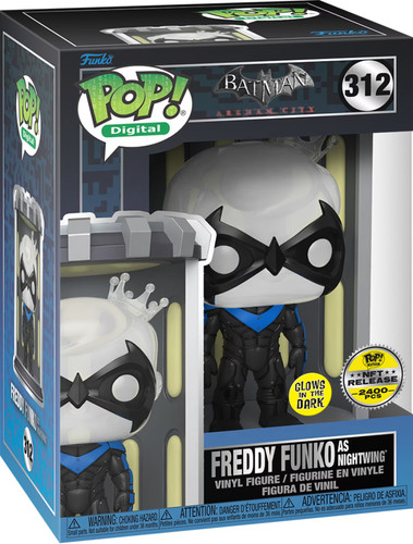 Funko Pop Digital ~ Batman 85th Arkham City GITD FREDDY as NIGHTWING #312