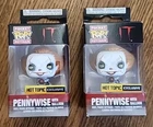 2xFunko Pocket Pop Keychain It Pennywise w/ Balloon Metallic,Hot Topic Exclusive