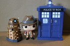 Funko Pop! Dr Doctor Who #222 Tardis #227 Police Call Box & Gold Dalek #223