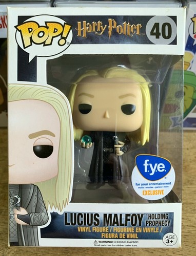 Funko POP! LUCIUS MALFOY holding PROPHECY!  FYE EXCLUSIVE! Free Protector!