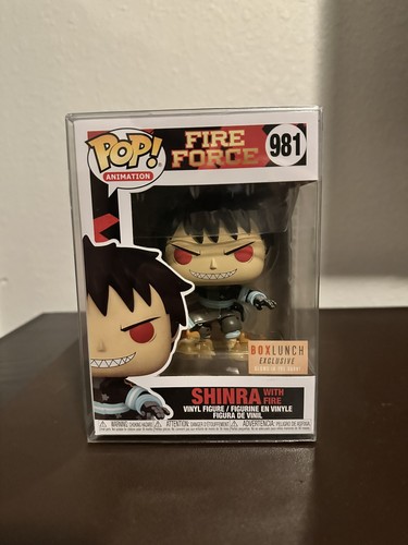 Funko Pop! Vinyl Fire Force Shinra with Fire Boxlunch Glow #981 Soft Protector